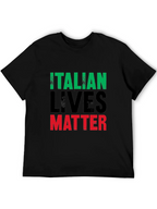 Italian Lives Matter T-Shirt - Mens Black Graphic Tee