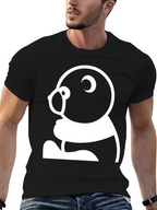 Black T-Shirt with Panda Graphic