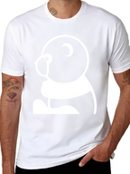 Black T-Shirt with Panda Graphic