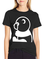 Black T-Shirt with Panda Graphic