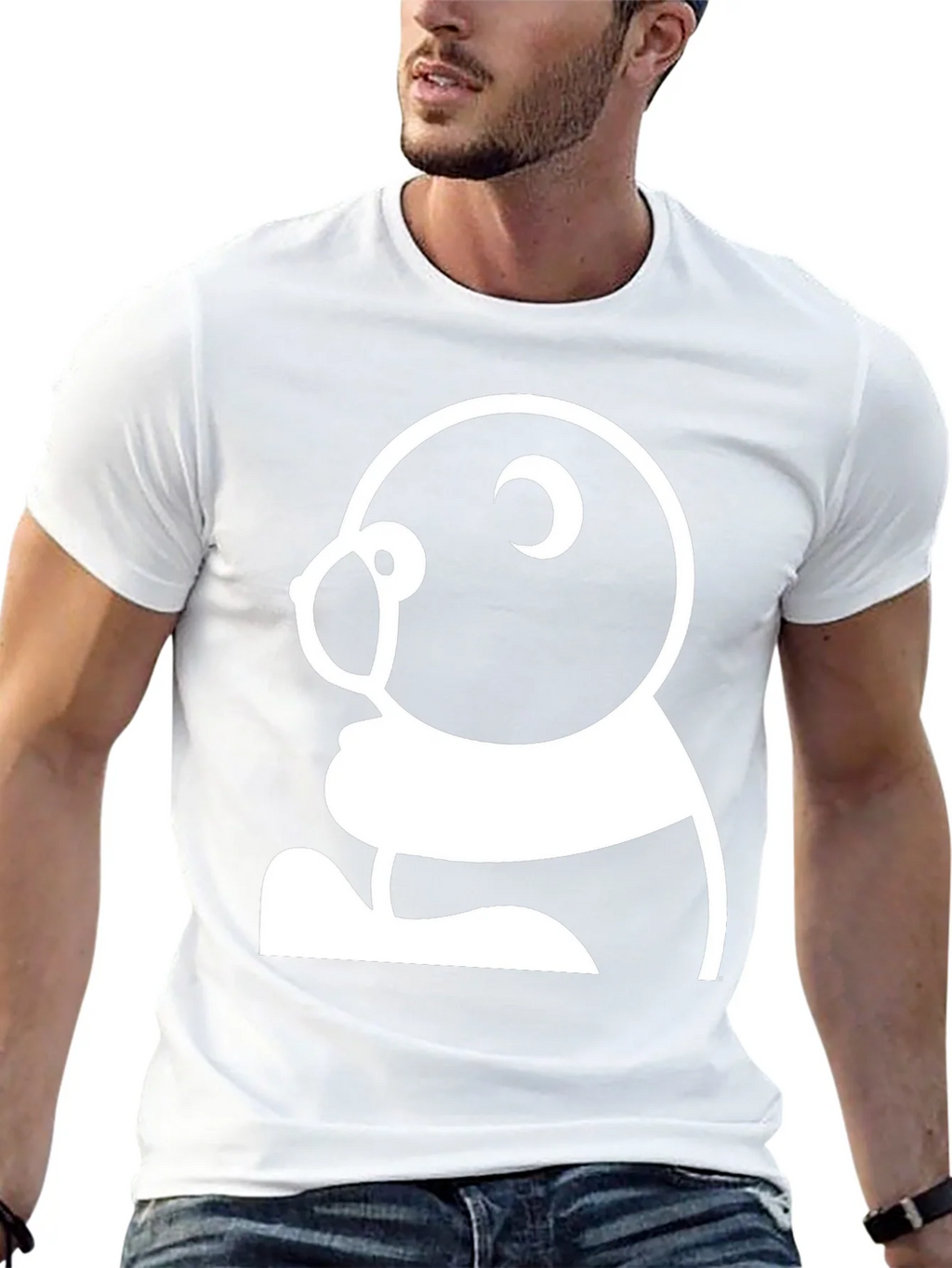Black T-Shirt with Panda Graphic