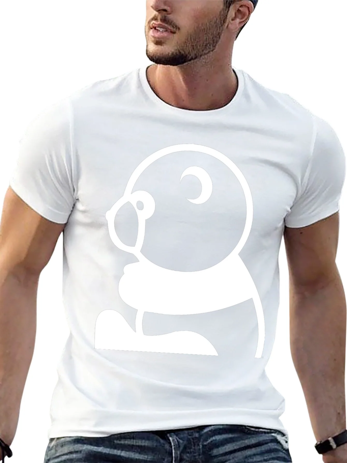 Black T-Shirt with Panda Graphic