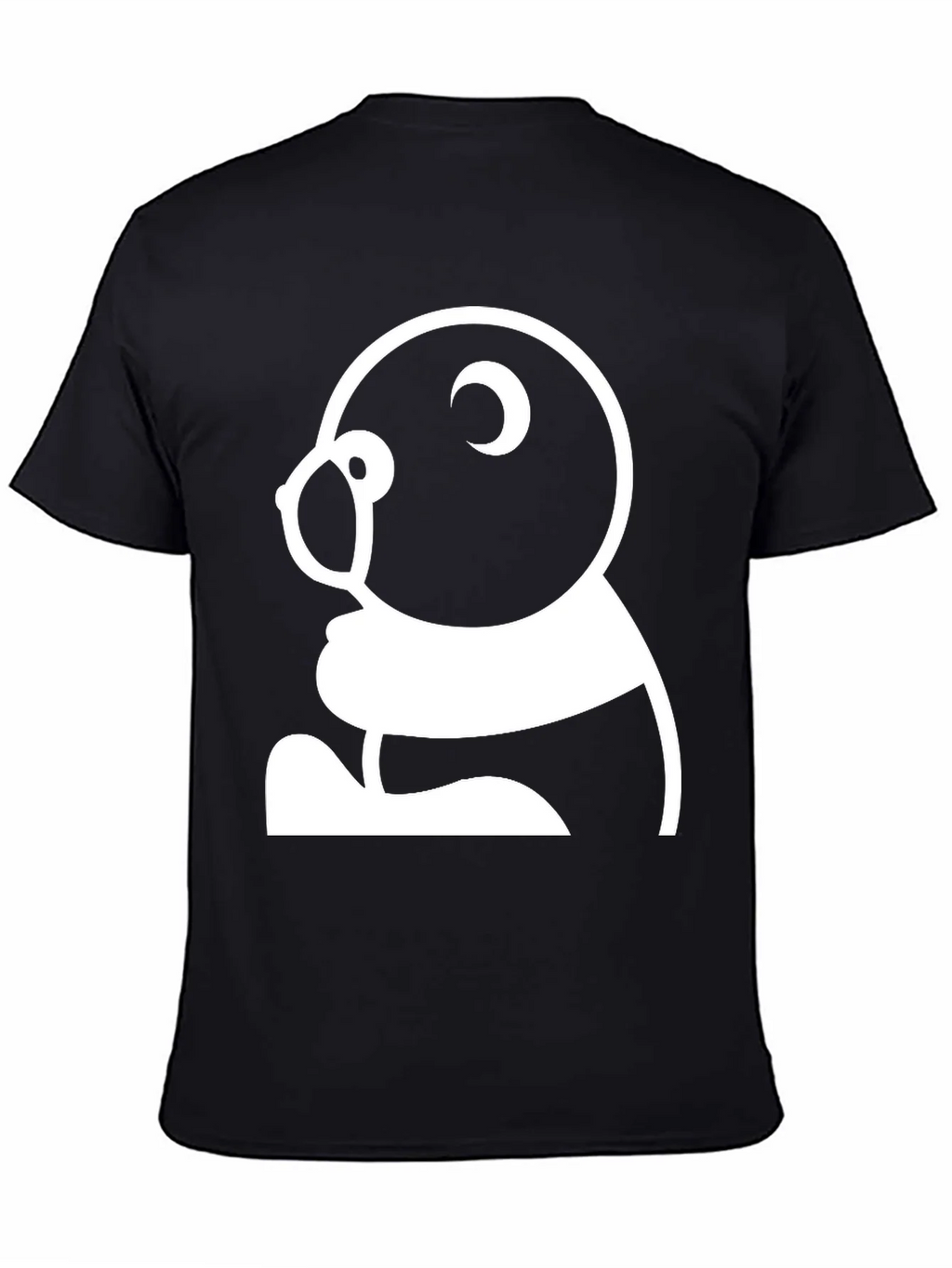 Black T-Shirt with Panda Graphic