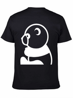 Black T-Shirt with Panda Graphic
