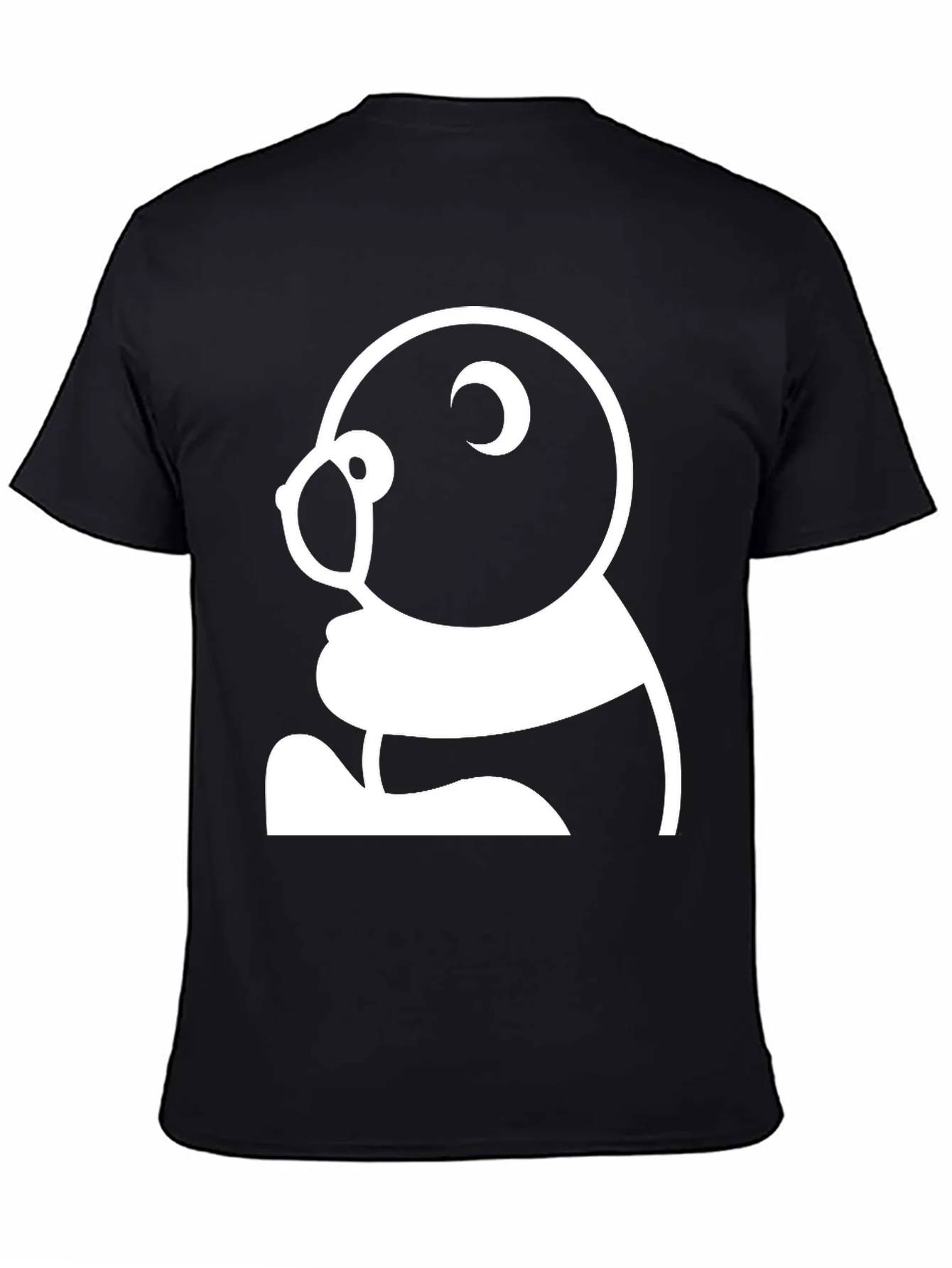 Black T-Shirt with Panda Graphic