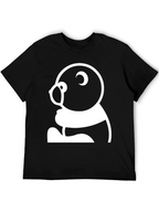 Black T-Shirt with Panda Graphic