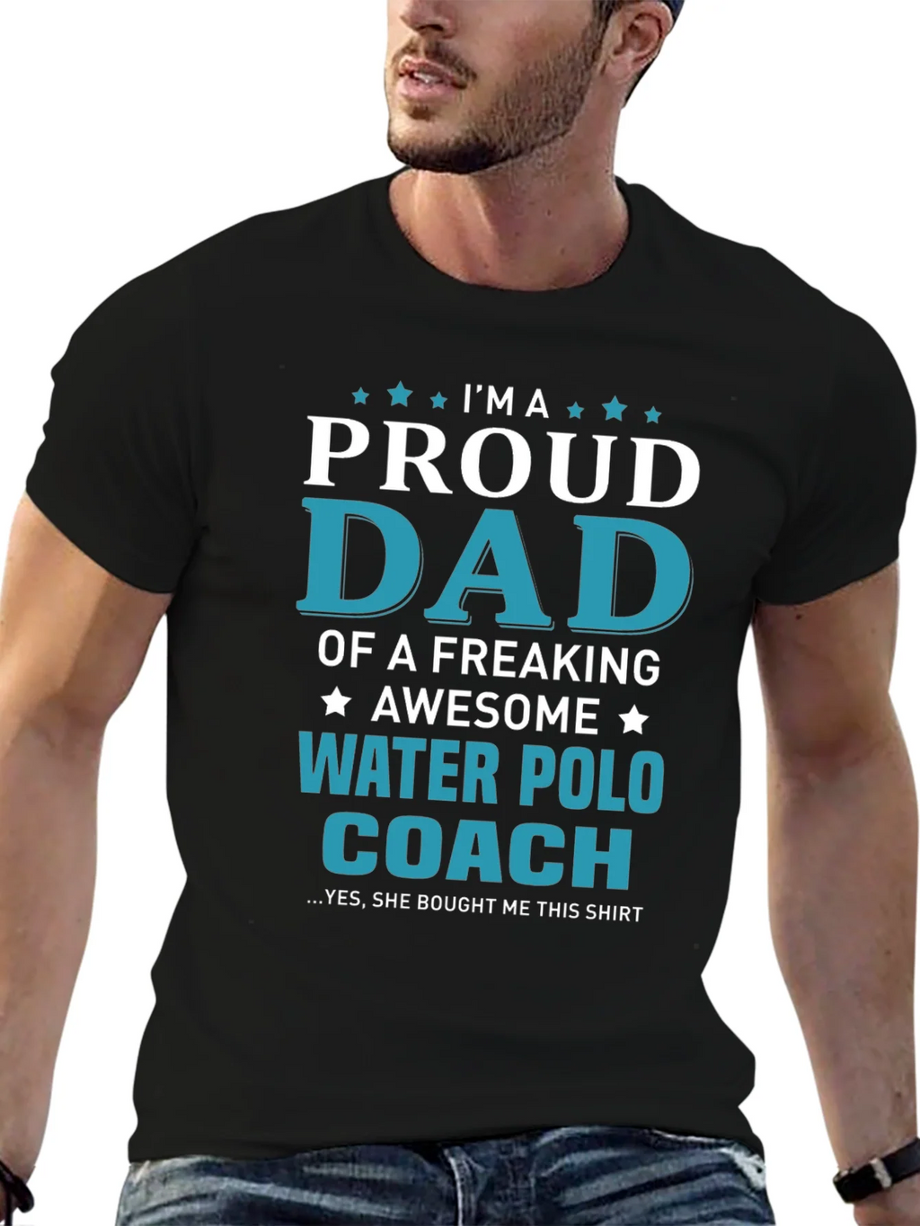 Proud Dad Water Polo Coach T-Shirt