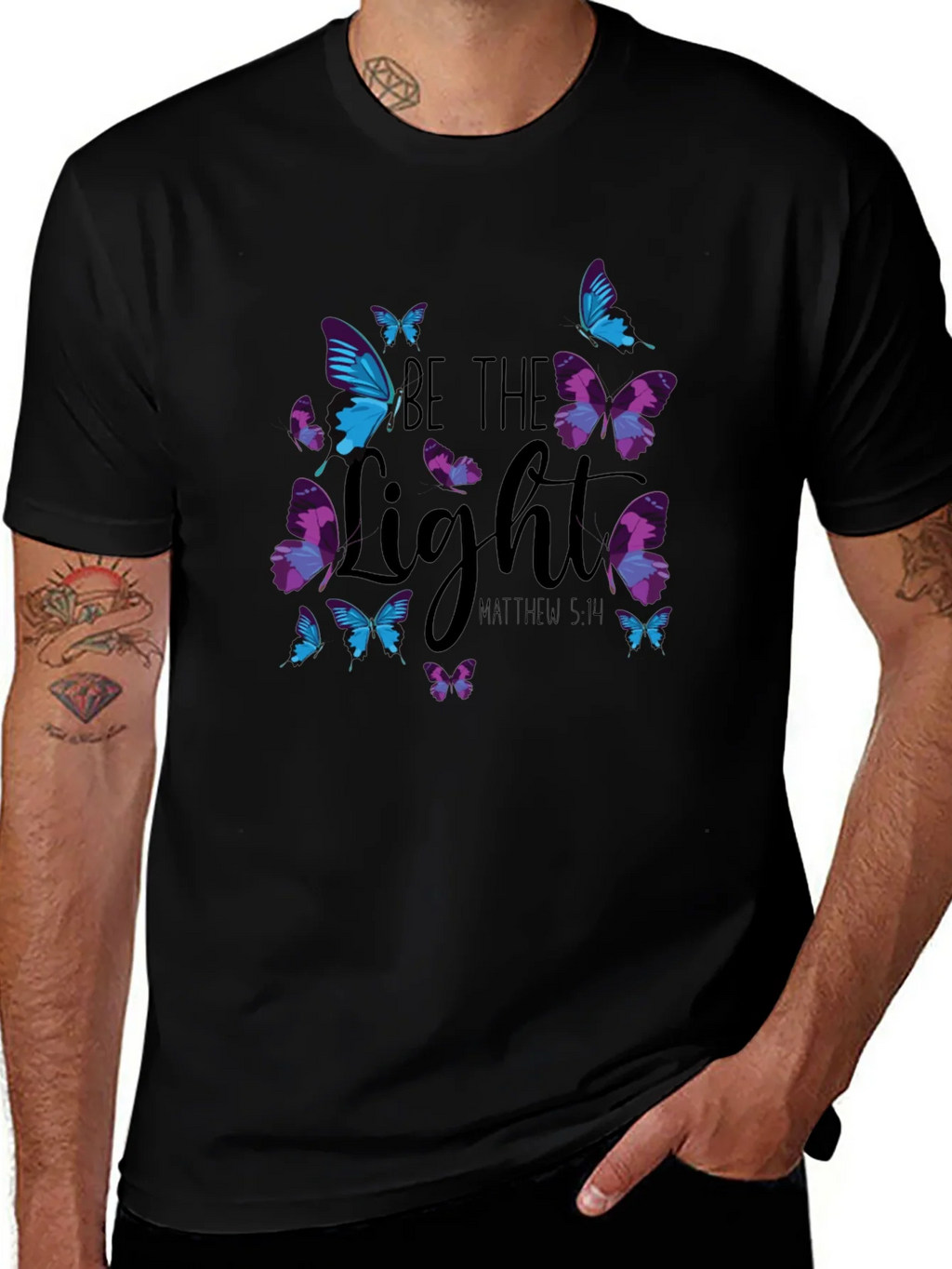 Be the Light Butterfly Graphic Tee