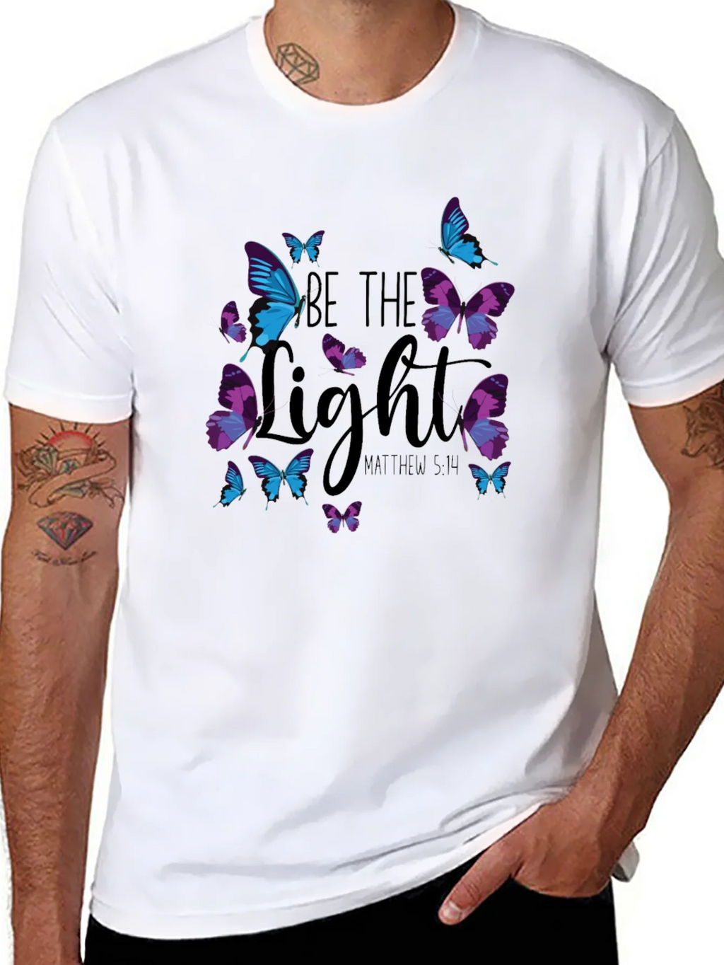 Be the Light Butterfly Graphic Tee