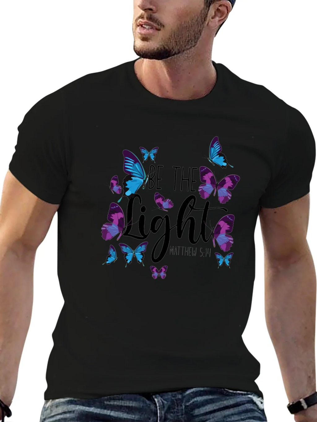 Be the Light Butterfly Graphic Tee
