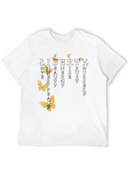 Black T-Shirt with Butterfly and Inspirational Word Art