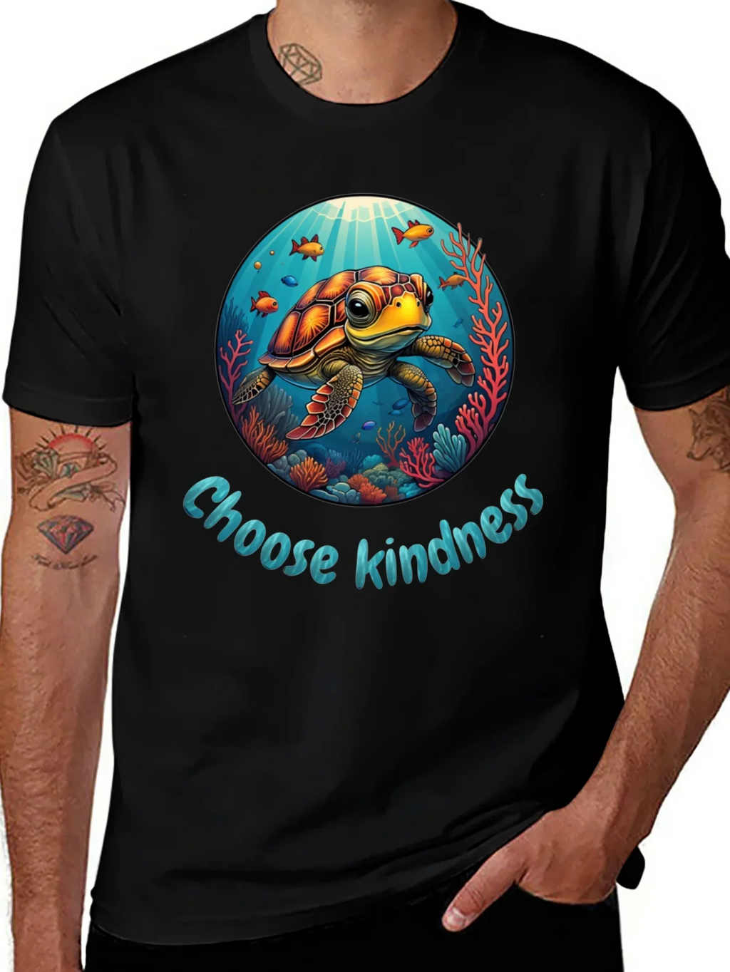 Choose Kindness Turtle Graphic T-Shirt