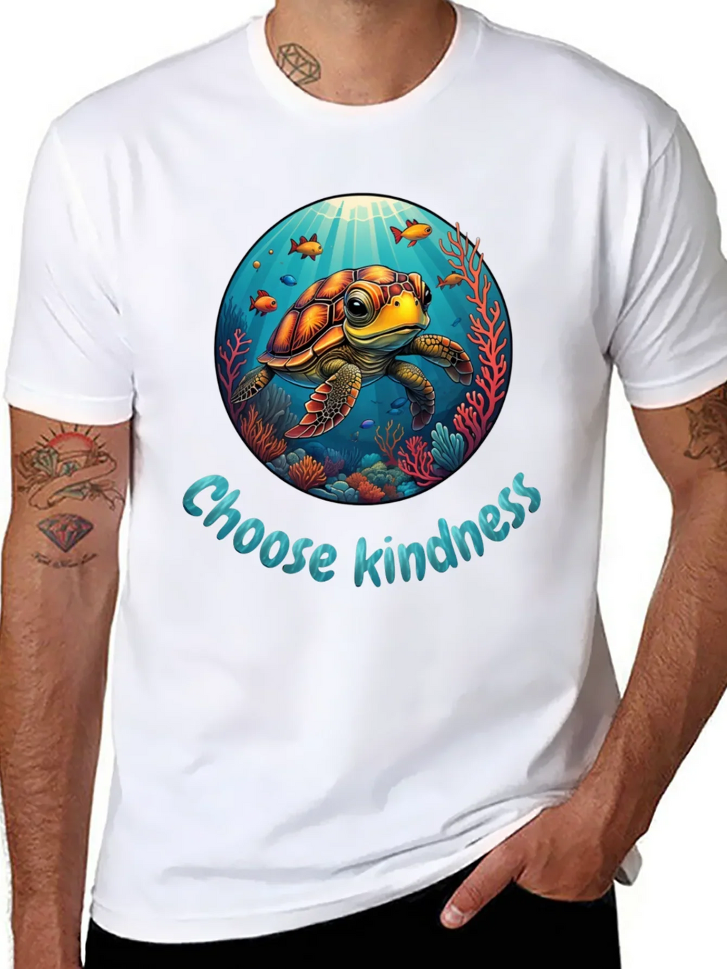 Choose Kindness Turtle Graphic T-Shirt