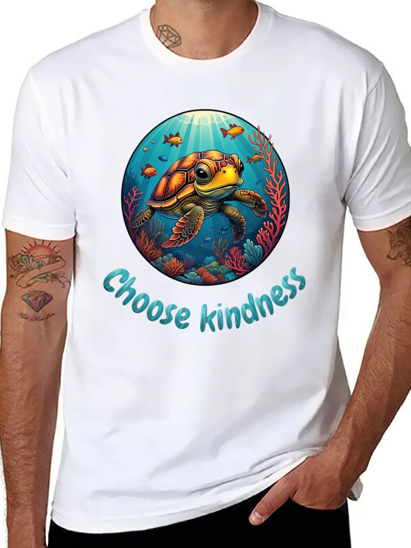 Choose Kindness Turtle Graphic T-Shirt