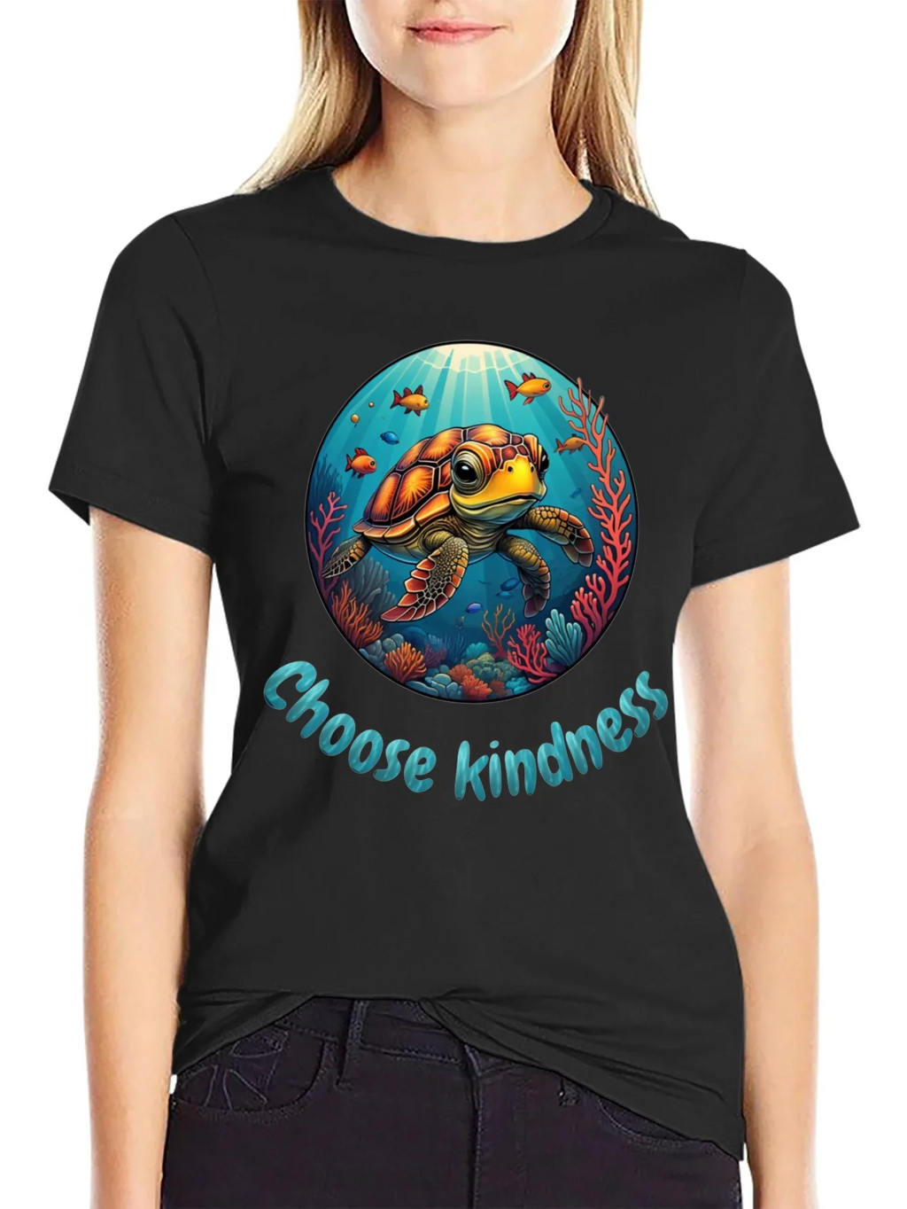 Choose Kindness Turtle Graphic T-Shirt