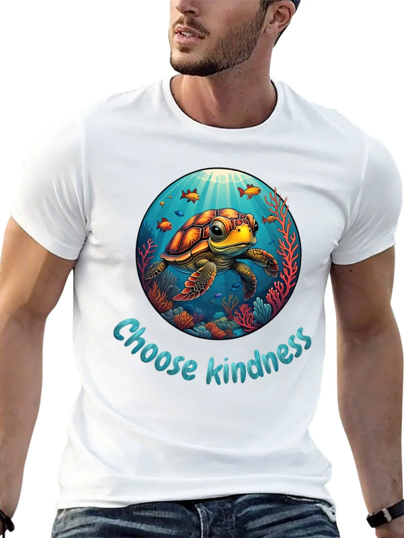 Choose Kindness Turtle Graphic T-Shirt