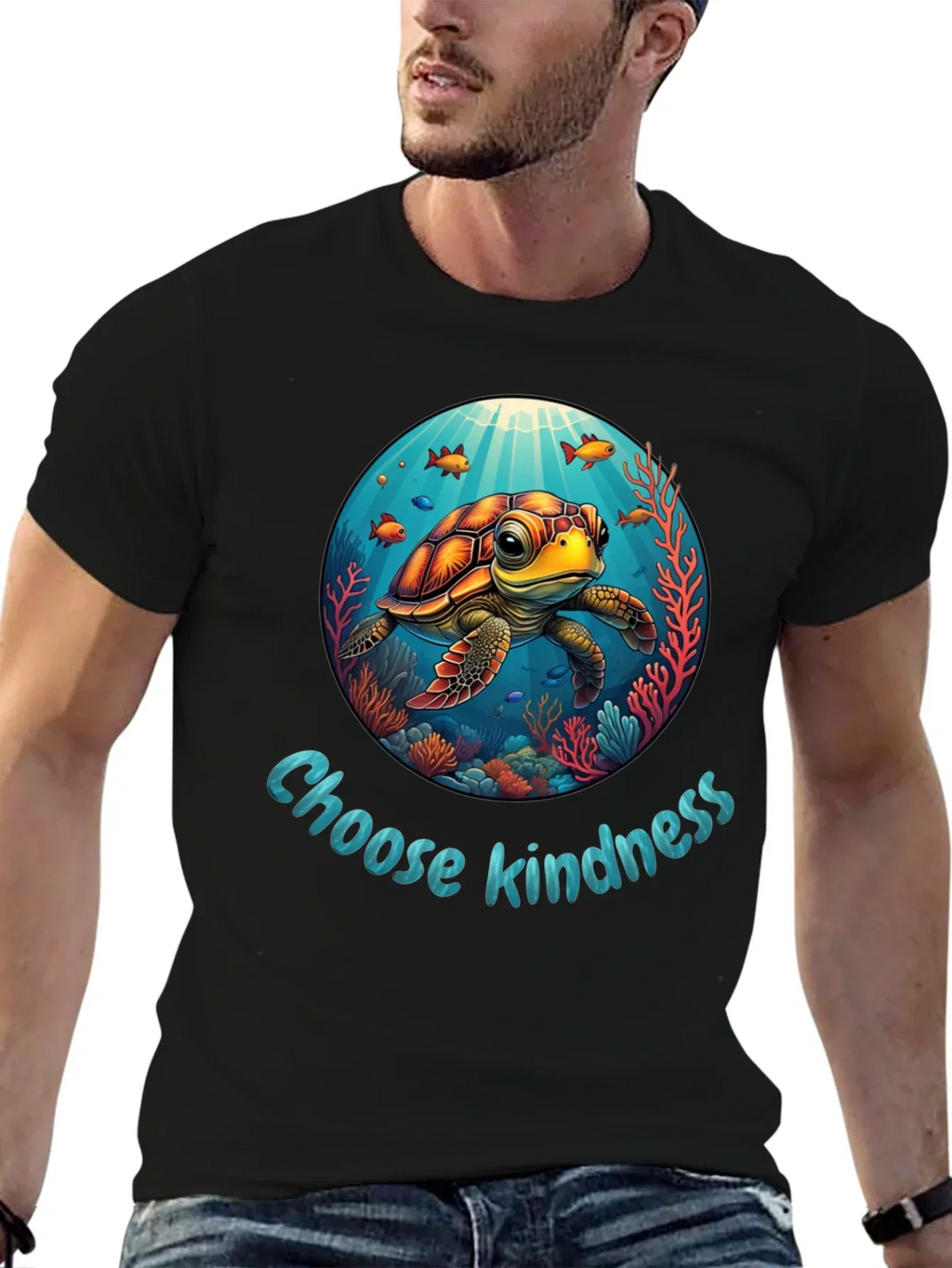 Choose Kindness Turtle Graphic T-Shirt