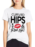 Curved Hips & Red Lips Graphic Tee