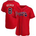 Atlanta Braves #8 Bob Uecker Red Alternate Jersey Stitches Baseball Jerseys