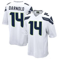 S.Seahawks #14 Sam Darnold Player White Home Game Football Jerseys