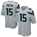 S.Seahawks #15 Tory Horton Player Gray Game Football Jerseys