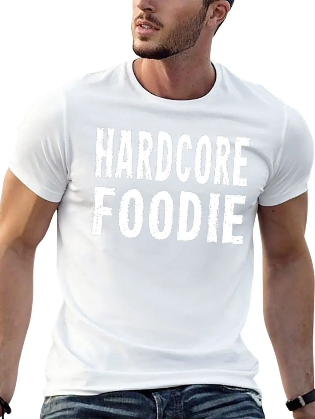 Hardcore Foodie Black Graphic T-Shirt