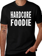 Hardcore Foodie Black Graphic T-Shirt