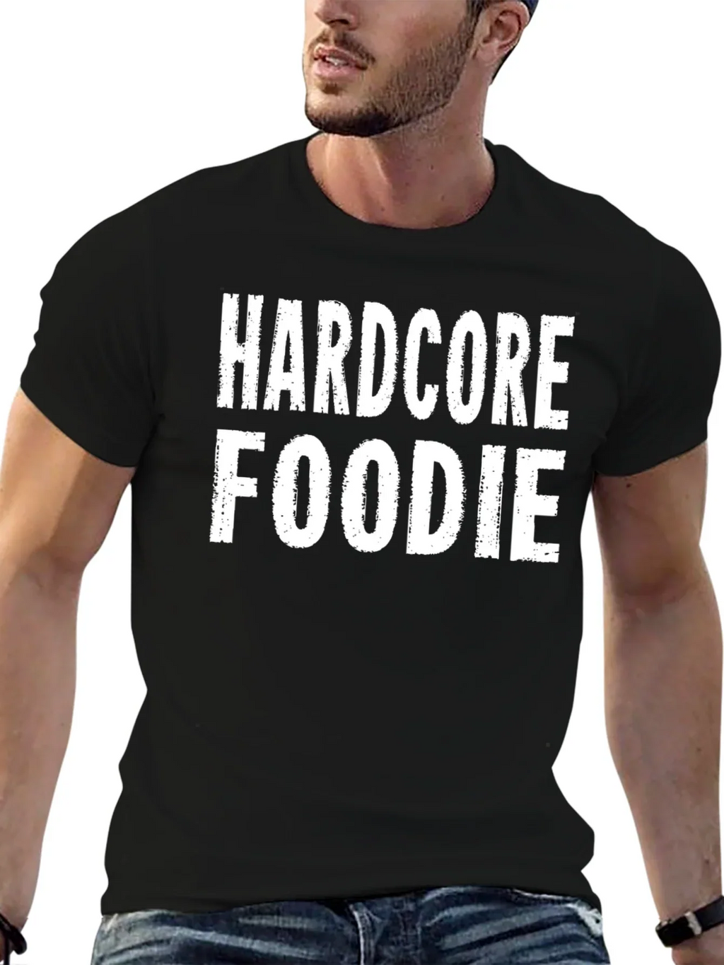 Hardcore Foodie Black Graphic T-Shirt