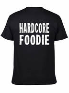 Hardcore Foodie Black Graphic T-Shirt