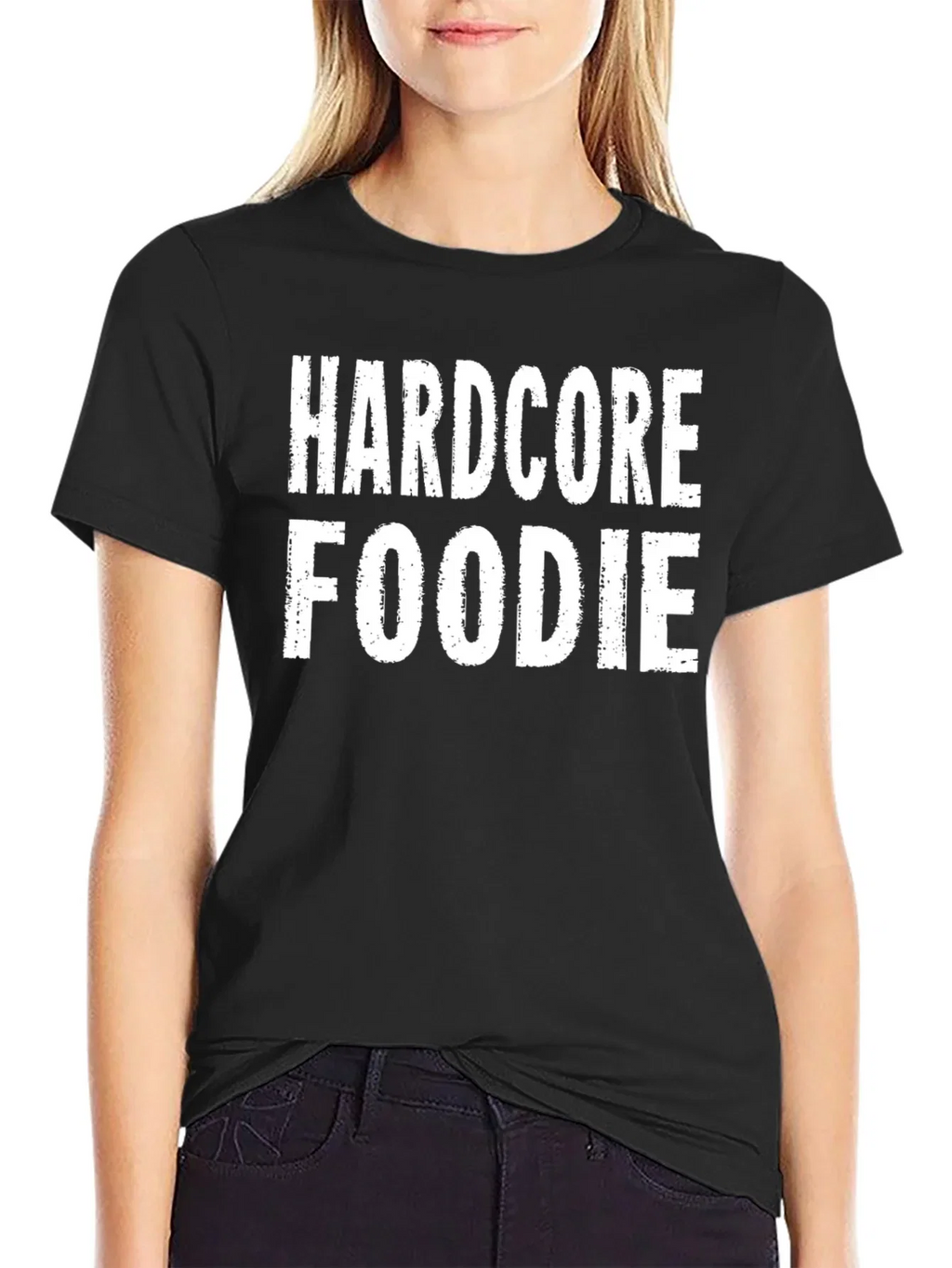 Hardcore Foodie Black Graphic T-Shirt
