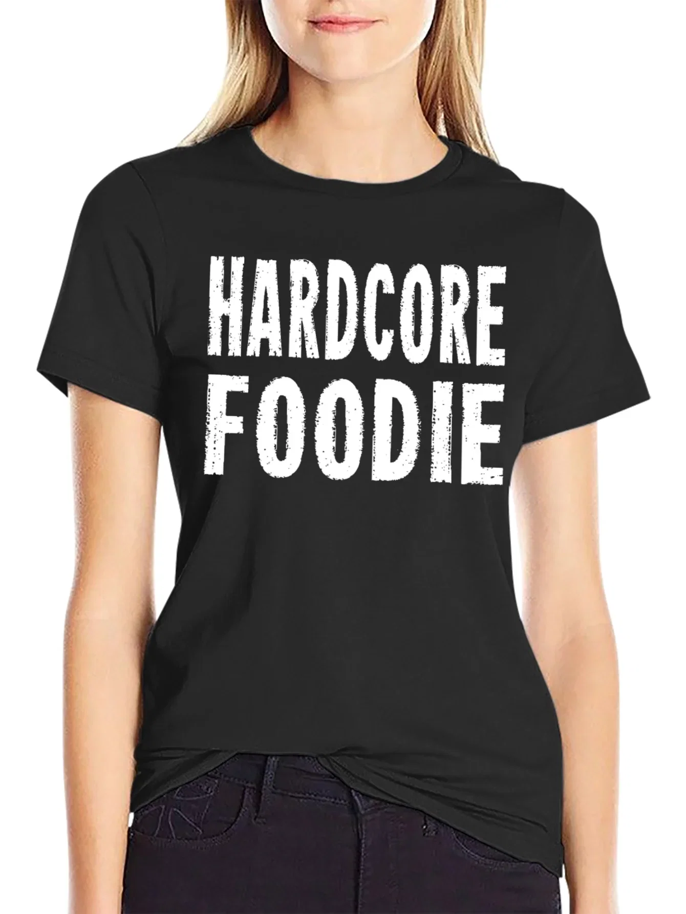 Hardcore Foodie Black Graphic T-Shirt