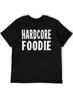 Hardcore Foodie Black Graphic T-Shirt