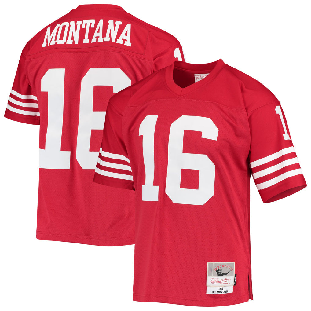 SF.49ers #16 Joe Montana Player  Legacy Replica Scarlet Football Jerseys