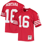 SF.49ers #16 Joe Montana Player  Legacy Replica Scarlet Football Jerseys