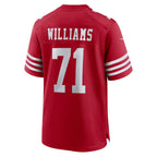 SF.49ers #71 Trent Williams Player Scarlet Home Game Football Jerseys