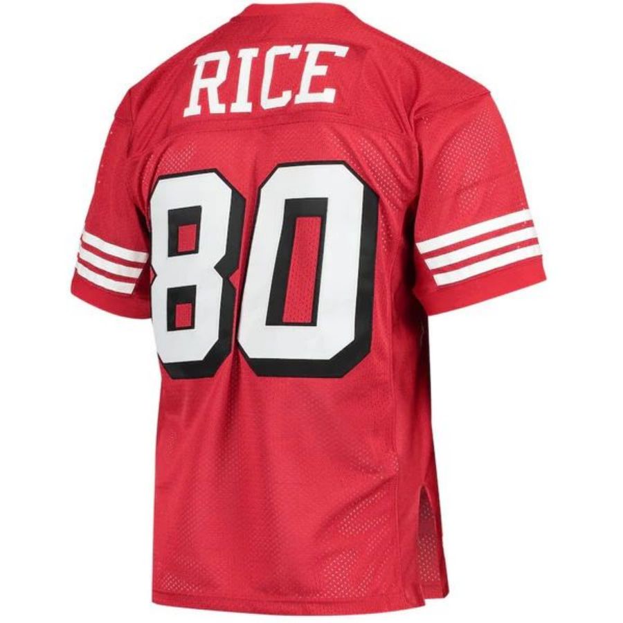 SF.49ers #80 Jerry Rice  Scarlet 1994 Authentic Retired Player Football Jerseys