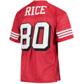 SF.49ers #80 Jerry Rice  Scarlet 1994 Authentic Retired Player Football Jerseys