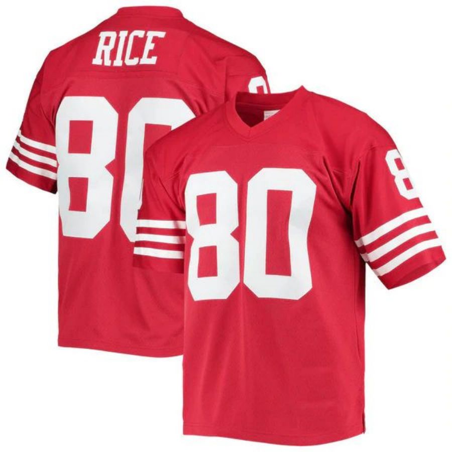 SF.49ers #80 Jerry Rice Player  Scarlet Legacy Replica Football Jerseys