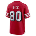 #80 Jerry Rice Player SF.49ers Scarlet Alternate Game Football Jerseys