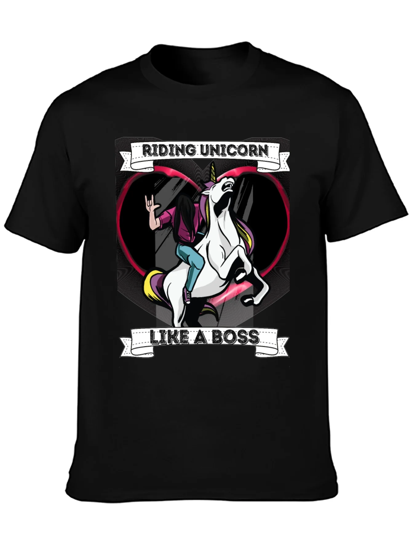 Riding Unicorn Like a Boss Graphic Tee