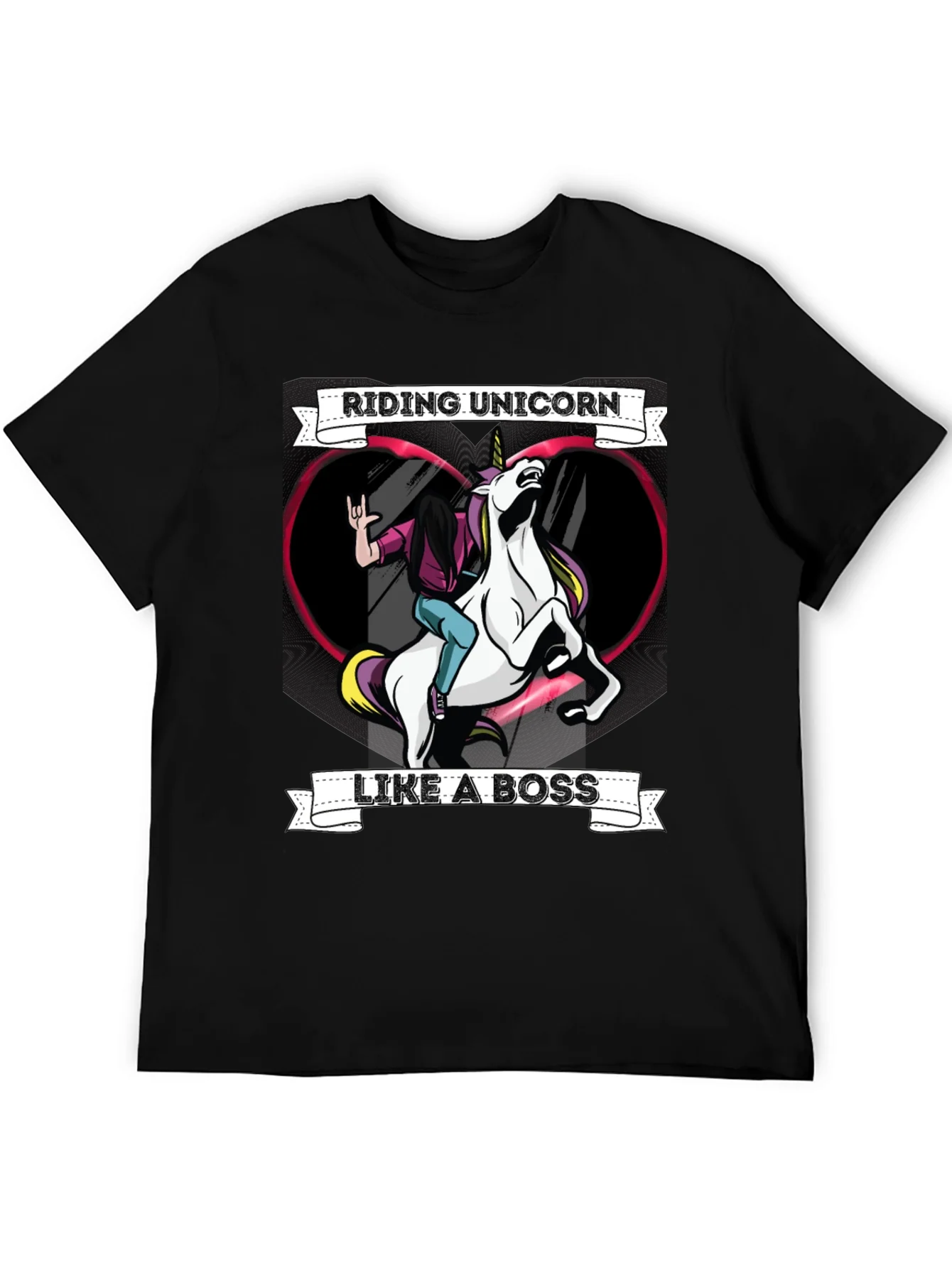 Riding Unicorn Like a Boss Graphic Tee