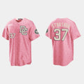 #37 STEPHEN STRASBURG WASHINGTON NATIONALS CITY CONNECT SPECIAL EDITION JERSEY ¨C PINK Baseball Jerseys