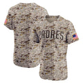 San Diego Padres Alternate Vapor Premier Elite Patch Jersey - Camo Stitched Baseball Jersey