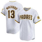 San Diego Padres #13 Manny Machado Home Limited Player Jersey - White Stitched Baseball Jersey