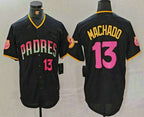 San Diego Padres #13 Manny Machado Number Black 20th Anniversary Cool Base Stitched Baseball Jersey