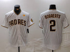 San Diego Padres #2 Xander Bogaerts White With PS Patch Cool Base Stitched Baseball Jersey