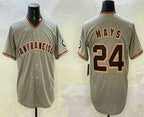 San Francisco Giants #24 Willie Mays Grey Limited Stitched Baseball Jersey