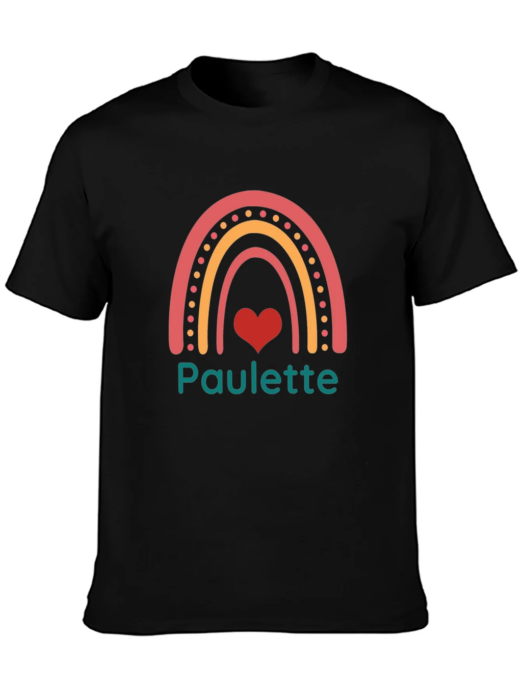 Paulette Rainbow Heart Graphic Tee
