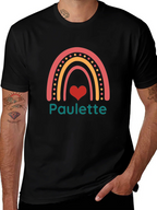 Paulette Rainbow Heart Graphic Tee