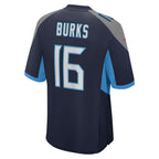 T.Titans #16 Treylon Burks Player Navy Home Game Football Jerseys